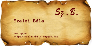 Szelei Béla névjegykártya